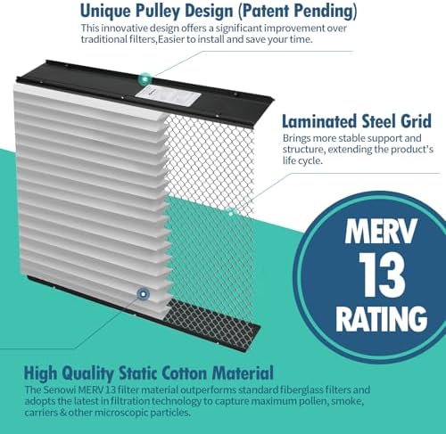 3 Pack 213 Replacement Filter,MERV 13 20x25x4,Compatible with AprilAire Whole House Air Purifiers 1210, 1620, 2120, 2200, 2210, 2216, 3210, 4200, or Space-Gard 2200 with Upgrade Kit 1213