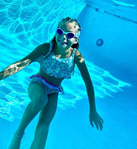 Splash Place SWIM GOGGLES with Fabric Strap - Adult & Kids Swim Goggles - PINKS & PURPLES