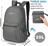 G4Free 20L Lightweight Packable Backpack Travel Hiking Daypack Foldable Backpack for Men Women
