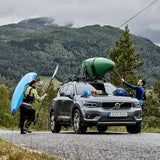 Thule Hull-a-Port XTR - Kayak j-style roof rack - Carry up to 2 kayaks - Folds flat - Pre-assembled - Locks to roof rack - Universal mounting up to 80.5mm wide load bars