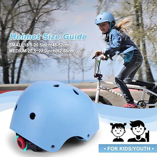 Kids Bike Helmet,Toddler Skateboard Helmets for Ages 2-3-5-8-14 Years Boys Girls，Adjustable Multi-Sport Bicycle Skateboarding Football Roller Skating Scooter Rollerblade Balance Bike Helmet