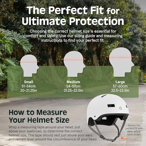Retrospec Retrospec Dakota Bike Helmet - Skateboard Helmet Premium Protection Multi-Sport Bike, BMX, Skating, Scooter, and Skate Helmet