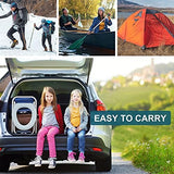 BLIKA Portable Toilet for Camping, 400LBS Stainless Steel Foldable Camp Travel Toilet for Adults, 16-Inch for Truckers, Camping, RV Travel, Road Trips, Outdoor Use