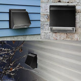 6 Inch Wall Vent Hood,Exterior Wall Exhaust Vent Cover,Dryer Vent Cover Outside with Screen and Damper,External Extractor Wall Vent Cap for Range Hood Kitchen Outdoor Air Vent,Galvanized Steel,Black