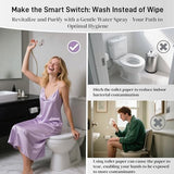 Handheld Toilet Bidet Sprayer for Toilet-Adjustable Water Pressure Control with Bidet Hose for Feminine Wash, Stainless Steel Brushed Nickel Cloth Diaper for Baby Wash (Matte Black, 1)