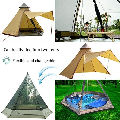12'x10'x8'Dome Camping Tent 5-6 Person 4 Season Double Layers Waterproof Anti-UV Windproof Tents Family Outdoor Camping Tent
