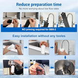 Gravity Water Filters for Berkey Water Filter Replacement, Replacement for BB9-2® Black Filter & for PF-2® Fluoride Filters Combo Packs, Compatible with Berkey® Gravity Water Filter System, (NSF 42)