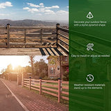 Azdele 6x6 Aluminum Pyramid Post Caps Cover for 6x6 Nominal Wood Post(Actual 5.5" x 5.5" Wood Post), with Matte Finish Powder Coated Surface, for Fences Wood Post of Decks or Corridors(Black, 4Pack)