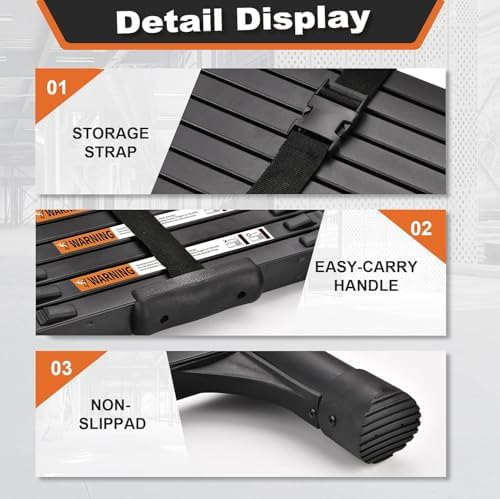 Telescoping Ladder, SocTone 12.5 FT Aluminum Lightweight Extension Ladder with 2 Triangle Stabilizers, Heavy Duty 330lbs Max Capacity, Collapsible Ladder with Hooks for RV or Outdoor Work