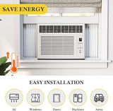 fowong Air Conditioner Window Seal 1 Inch X 1 Inch, Thick AC Weather Stripping High Resilience Foam Sealing Tape Adhesive AC Window Seal Kit 6.5ft Long (6.5ft x 4 Rolls, Black)