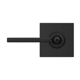 Schlage F40 LAT 622 COL Latitude Lever with Collins Trim Bed & Bath Privacy Door Lock, Matte Black
