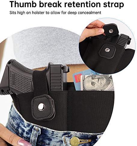 Belly Band Holster for Men Women - Gun Holster for Comfortable Carry Fits Glock, Smith Wesson, Taurus, Ruger, and More-Breathable Neoprene Waistband Holster for Most Pistols and Revolvers
