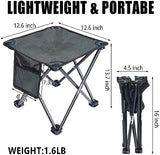 2 Pack Camping Stool Portable, 13.7 Inch Folding Stool for Outdoor Gardening, Fishing, BBQ, Hiking with Carry Bag(400 LBS Capacity)