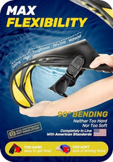 CAPAS Snorkel Fins, Swim Fins Travel Size Short Adjustable for Snorkeling Diving Adult Men Women Kids Open Heel Swimming Flippers