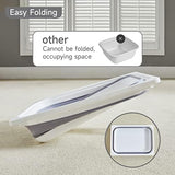 Beright 2 Pack Storage Bins, Collapsible Wash Basin Folding Dish Tub Sink, Space Saving for Dishing, Fruit, and Camping, Hiking and Home, Grey, 2 in 1 Set