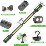 SYLSTAR Work Light for Mechanic, 2400LM LED, 4400mAh Rechargeable, Magnetic, Underhood Work Light with Hooks for Car Repairing/Inspection/Garage/Workshop/Emergency