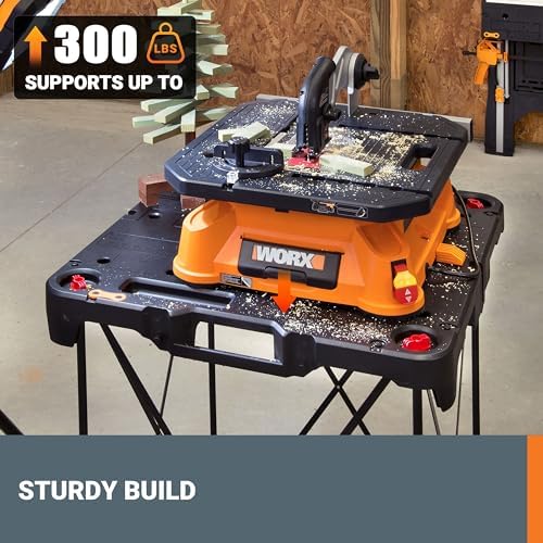 Worx WX066 Sidekick Folding Work Table, Portable All-in-one Work Bench