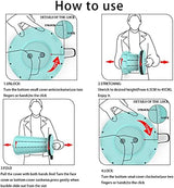 ALEVMOOM Upgraded Collapsible Stool with Cushion,440LBS Max Weight,17.7" Height Adjustable,Sturdy Portable Telescoping Stool,Folding Camping Stool for Outdoor Hiking Travel