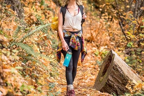 HYDRO CELL Stainless Steel Insulated Water Bottle with Straw - For Cold & Hot Drinks - Metal Vacuum Flask with Screw Cap and Modern Leakproof Sport Thermos for Adults (Teal/Blue 18oz)