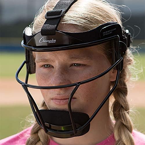Champion Sports Steel Softball Face Mask - Classic Fielders Masks for Adults - Durable Head Guards - Premium Sports Accessories for Indoors and Outdoors - Multiple Styles