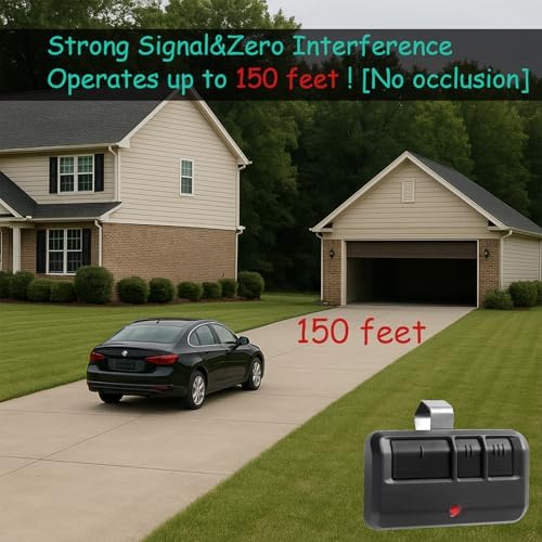 3 Replacement Garage Door Opener Remote,𝐎𝐧𝐥𝐲 Compatible with Liftmaster Chamberlain Sears Craftsman Garage Door Opener Remote 893MAX,Black,3 Pack