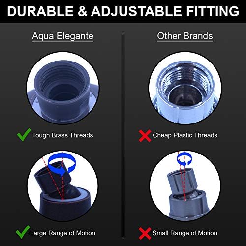 Aqua Elegante High Pressure Shower Head Bronze - Best Pressure Boosting, Wall Mount, Bathroom Showerhead For Low Flow Showers, 2.5 GPM - Oil-Rubbed Bronze