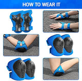 Kids Protective Gear Set Knee Pads for Kids 3-14 Years Toddler Knee and Elbow Pads with Wrist Guards 3 in 1 for Skating Cycling Bike Rollerblading Scooter