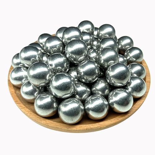 50 x 68 Caliber Self Defense Balls, Hard .68 Cal Aluminum Paintball Balls Fit for Byrna LE/TCR Salt Supply S2/Pistelle X-68, 7.3 Grams Solid Kinetic Rounds for Home Defense and Plinking