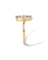 PAVOI 14K Yellow Gold Plated 1.5CT Marquise Cubic Zirconia Bridal Wedding Promise Engagement Ring for Women - Statement Ring - Size 5