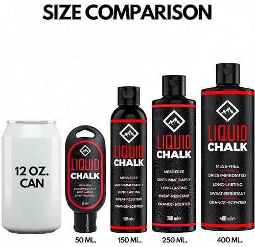 SURVIVOR Liquid Chalk – Gym Chalk for Weightlifting, Rock Climbing, Bouldering, Gymnastics, Pole Grip, & More - Lifting Chalk & Climbing Chalk for Dry Hands