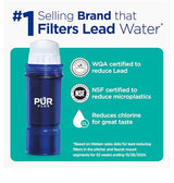 PUR PLUS 30-Cup Water Filter Dispenser with 1 Lead-Reducing PUR PLUS Filter, Dishwasher Safe, Powerful Filtration, Large Capacity with Slim, Space-Saving Design, White (DS1811Z)
