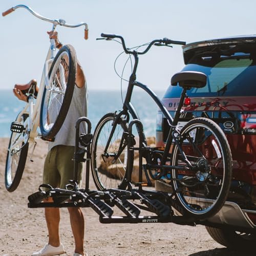 Hollywood Racks Destination 4 Hitch Bike Rack, Lightweight, Black - Platform Style Bike Rack for Car Carries up to 4 Bikes for Safe, Secure Transport - Fits Most Bike Styles, Sizes and Models