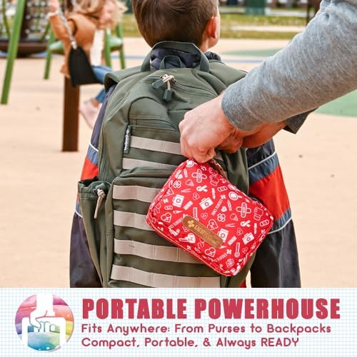 EVERLIT Care Rescue Pack | Family-Friendly First Aid Kit for Kids with 200 Pcs Medical Supplies | Travel-Friendly Compact Storage Bag for Home, Car, Travel, Camping, Adventure (Original)