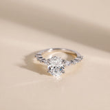 EAMTI 3 Carats 925 Sterling Silver Ring Oval Cut Cubic Zirconia Engagement Solitaire Marquise Promise Ring for Women Size 6.5