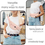 MAXTOP Large Crossbody Fanny Pack with 4-Zipper Pockets,Gifts for Enjoy Sports Festival Workout Traveling Running Casual Hands-Free Wallets Waist Pack Phone Bag Carrying All Phones