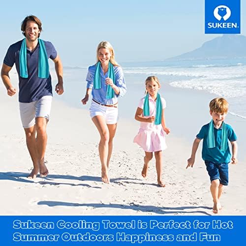Sukeen 4 Pack Cooling Towel (40"x12"), Ice Towel, Soft Breathable Chilly Microfiber Towel for Sports, Workout & More Activities