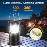 LETMY 4 Pack Camping Lanterns for Power Outages - Dimmable & 3 Color Modes, Battery Powered Lantern, Collapsible, Water Resistant Lantern Flashlight for Emergency, Hurricane, Storms, Outdoor Survival