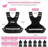 Adjustable Weighted Vest for Women, 6-12 Lbs Rucking Vest with 6 Ironsand Weights, Best Weighted Vest with Plus Pockets & Reflective Strips for Running, Walking, Workout and Strength Training
