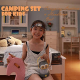 Kids Camping Lantern with Headlamp LED Light | Outdoor Adventure Flashlight for Children | Safe & Durable Camping Gear | AA Battery Powered | Kids' Night Camping Essential | Pink Owl