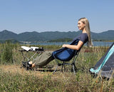 MARCHWAY Lightweight Folding Camping Chair, Stable Portable Compact for Outdoor Camp, Travel, Beach, Picnic, Festival, Hiking, Backpacking, Supports 330Lbs (Dark Blue)