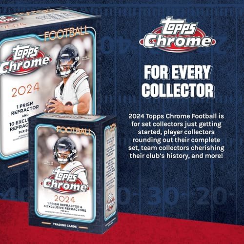 2024 Topps Chrome Football Cards Factory Sealed Value Box