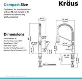 KRAUS Bolden Commercial Style 2-Function Single Handle Pull Down Kitchen Faucet in Chrome, KPF-1610CH (Pack of 1)