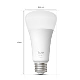 Philips Hue Smart LED A21 Bulb 1-Pack, Warm White Light 2700K, E26 Base, 13.5W, 1600 Lumens, Dimmable LED Bulbs, Works with Alexa, Google Assistant, and Apple Home