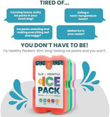 Healthy Packers Cool Pack, Slim Long-Lasting Ice Packs - Great for Coolers or Lunch Box