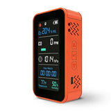 GZAIR 7-in-1 Portable Multi-Gas & Environmental Detector, O2/CO Monitor with Air Pressure, Temperature & Humidity Sensors, 3000mAh Rechargeable Device with SD Data Logging, Flashlight & Stopwatch