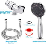 High Pressure Handheld Shower Head Briout 5-Settings Powerful Water Spray Shower Head against Low Pressure Water Flow with Stainless Hose and Adjustable Mount