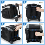 Rolling Cooler with Wheels, Heavy Duty Leakproof Soft-Sided Ice Chest, 12Hrs Ice Retention & Enhanced Stability Wheeled Coolbag, Insulated Travel Cooler for Camping,Grocery,Beach,Outdoor