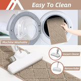 COSY HOMEER Edging Stair Treads Non-Slip Carpet Mat 28inX9in Indoor Stair Runners for Wooden Steps, Edging Stair Rugs for Kids and Dogs, 100% Polyester TPE Backing (10pc, Beige)