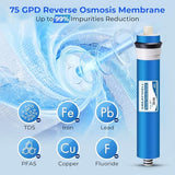 iSpring Greatwell Reverse Osmosis Membrane 75 GPD 11.75” X 1.75”, Replacement Fits Standard Under Sink RO Drinking Water Filtration System, MC7