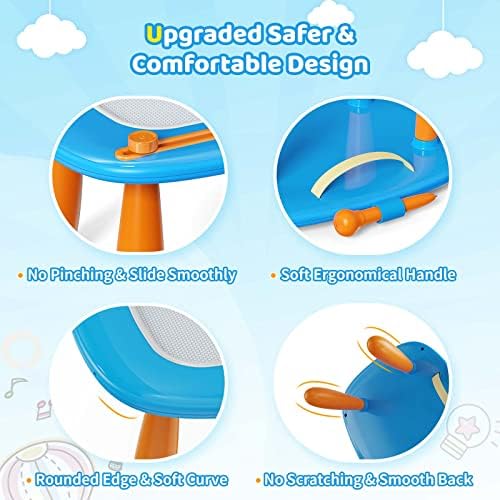 Kikidex Magnetic Drawing Board, Toddler Girl Toys for 1-3 Year Old, Doodle Board Pad Learning and Educational Toys for 1 2 3 Year Old Kids Birthday Gift (Light Blue)